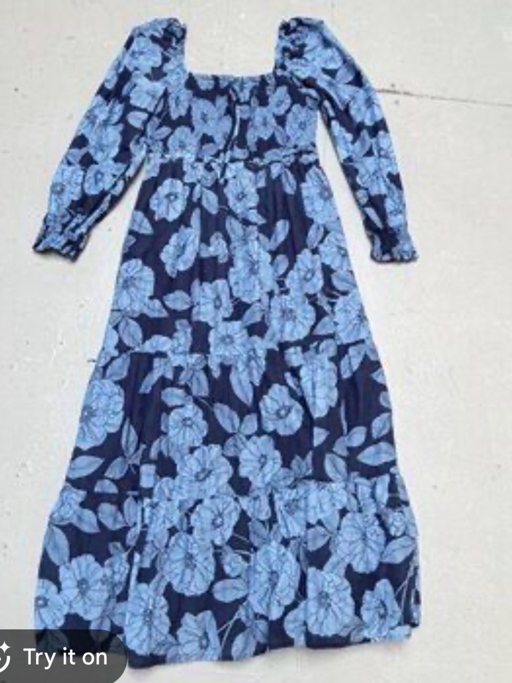 Vineyard Vines Navy Blue Floral Maxi Dress - Picture 11 of 11